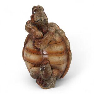 Vintage 1980s Beasties Of The Kingdom Tipsy Turtle Figurine Sculpture By John Ra